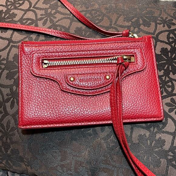 Balenciaga Red leather Coin Purse / card holder comes with a COA - Picture 1 of 11